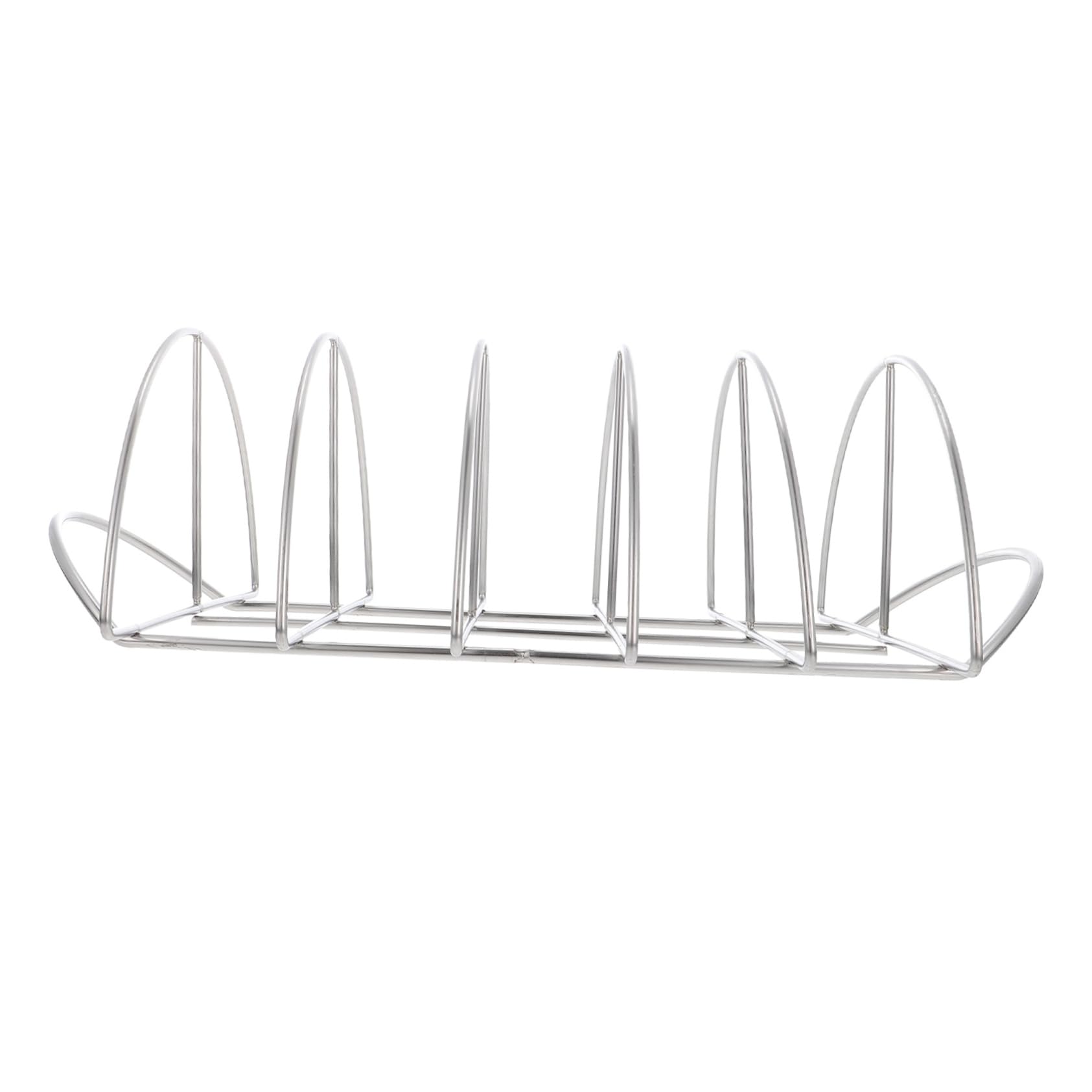 Kisangel Supporto per Costine da Barbecue in Acciaio Inox, Rastrelliera Multiuso per Agnello e Pollo, Leggero e Resistente, per Picnic e Grigliate in Casa