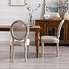 Guyou Farmhouse Dining Chairs Set of 2, Upholstered Dining Room Chairs with Round Rattan Back French Country Accent… 519+PdgzZGL. SS100