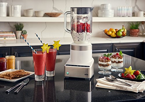 Braun JB7350 WHS PureMix Power Countertop Blender with Thermal Resistant Glass Jug, 56 Fl. Oz, White - Thumbnail 5