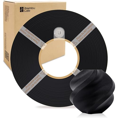 Bamboo Lab 1.75MM PLA Matte Filament High Speed Printing with RFID 1KG +/- 0.03mm Eco Friendly 3D Printer Filament for Bambu Lab P1P/P1S/X1C/X1/A1/A1 Mini (Without Spool) (Black 11101)
