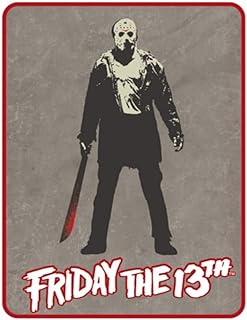 Franco Friday The 13th Jason Horror Bedding Super Soft Micro Raschel Throw, 46 in x 60 in, (Official) WB Product Collectibles