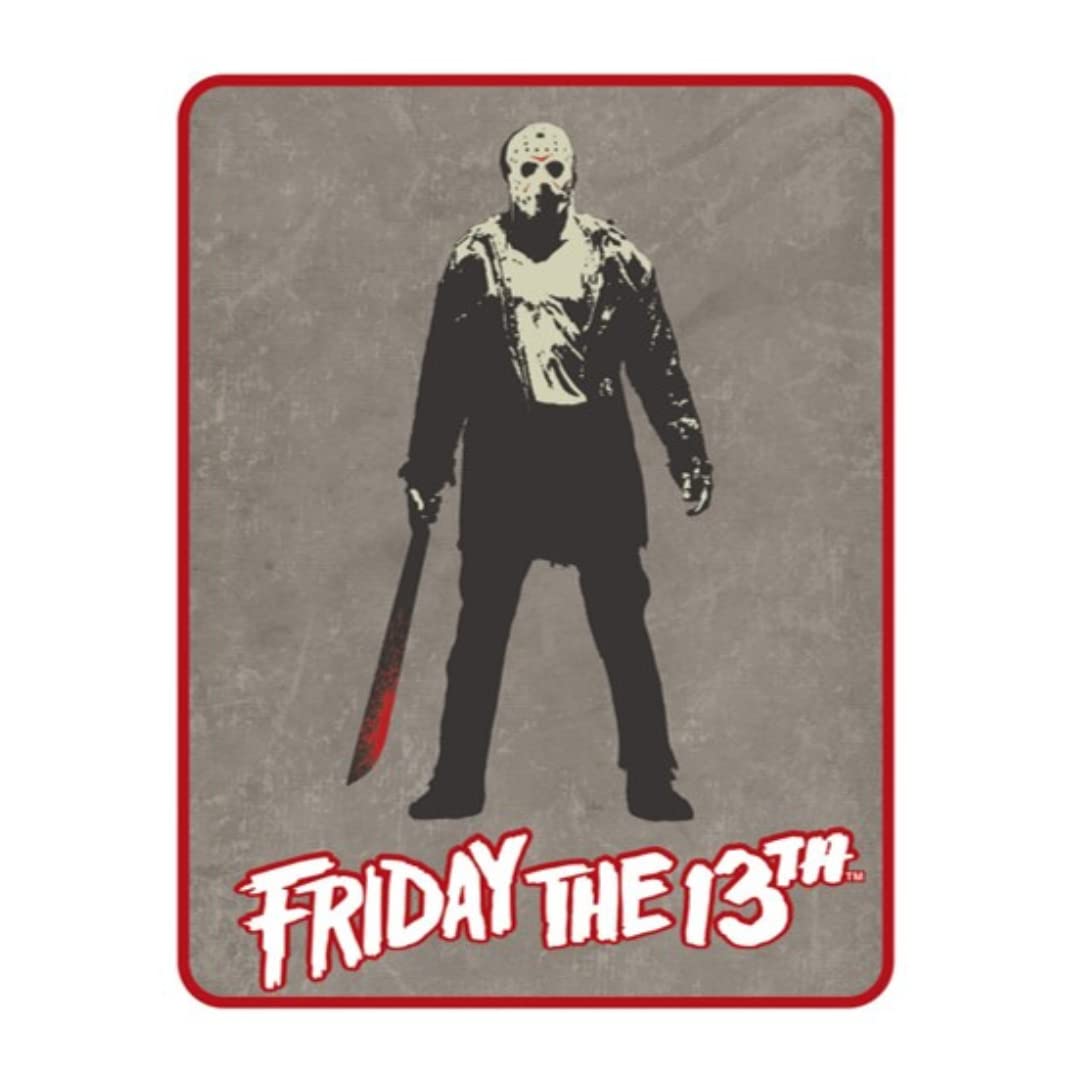 Franco Friday The 13th Jason Horror Bedding Super Soft Micro Raschel Throw, 46 in x 60 in, (Official) WB Product by Collectibles