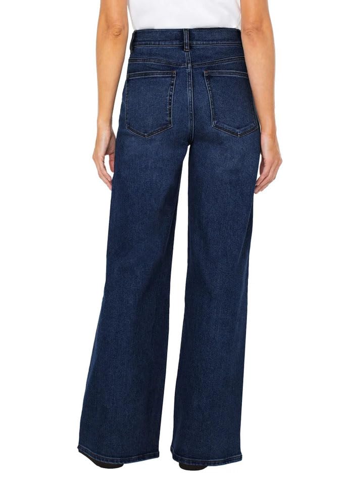 Well Worn Women's Wide Leg Jeans, Blue, 14/343