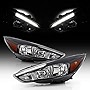 ACANII - For [Halogen Model w/LED DRL] 2015 2016 2017 2018 Ford Focus Headlights Headlamps Assembly Driver & Passenger