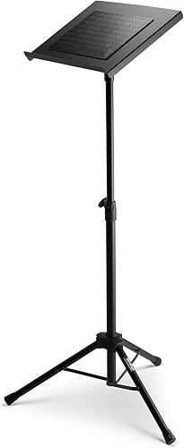 On-Stage LPT7000 Deluxe - Soporte para laptop + Gator FrameworksCases Soporte para micrófono con abrazadera