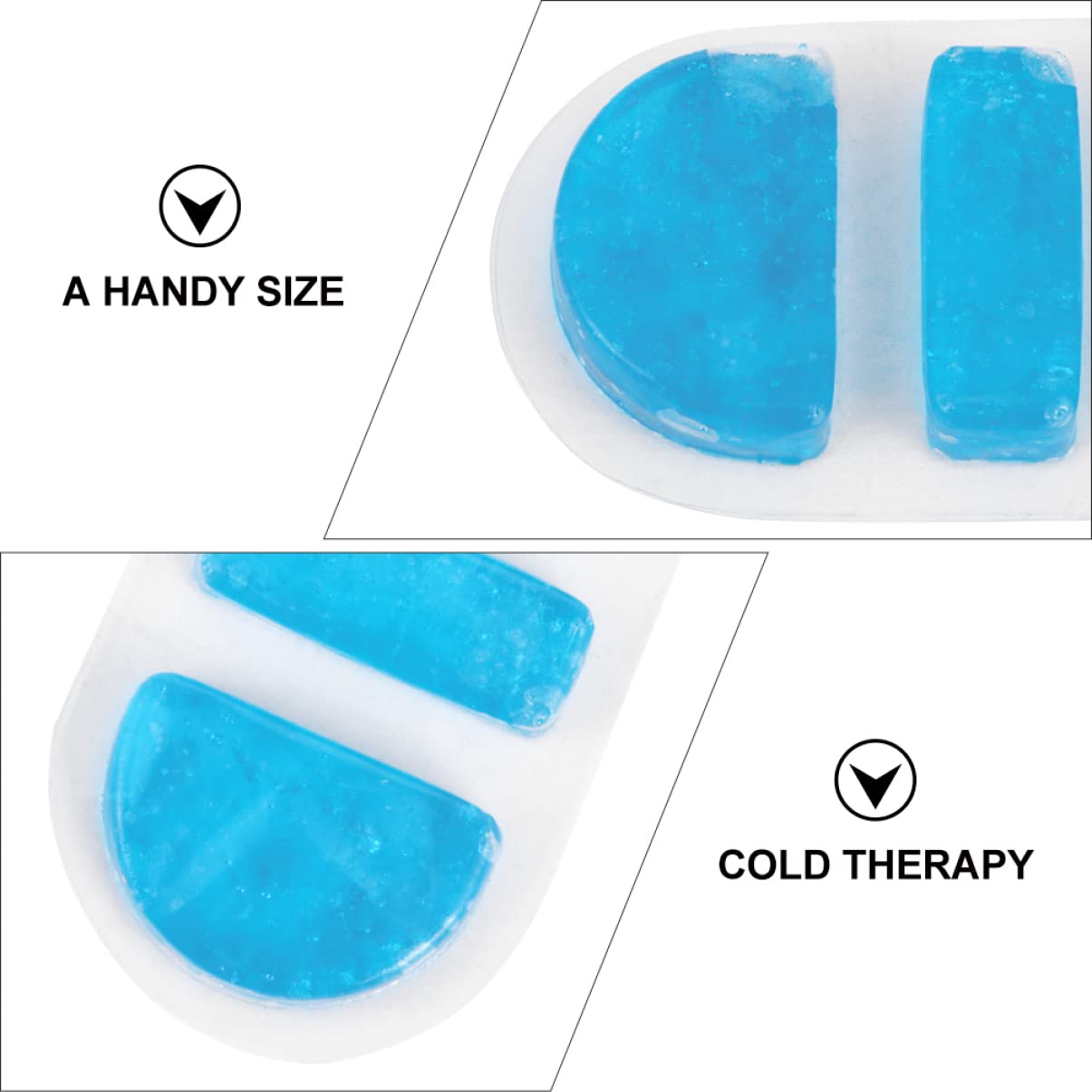 GLEAVI 4 Stück Nasenstegpad Aus Gel Kalte Kompresse Eiskompresse Wiederverwendbare Heiß-kalt-wrap Mit Gelkügelchen Nase Eispads Augenmasken Mit Spa- Tpu Kaltes Gel Heizung