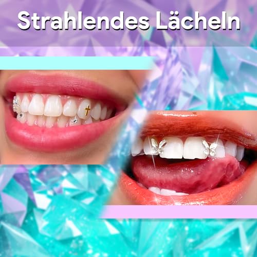 Luretrap DIY Tooth Gem Kit Zahnschmuck Set Y2K Trendiges 30-teiliges Kristallzahn-Edelstein-Set – Entfesseln Sie Ihr funkelndes Lächeln, NTGK-24462