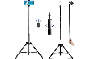 Extendable Selfie Stick Tripod with Remote for Samsung S21 Ultra