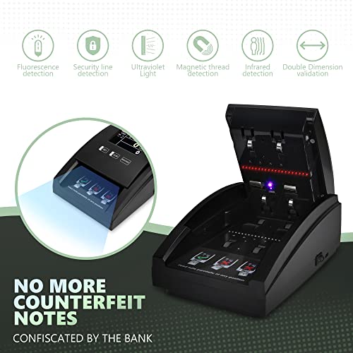 Cashtek Portable Counterfeit Bill Detector Machine, Automatic 4-Way Direction Usd Value Counting, Compact Counterfeit Money(Connect The Power To Use) #TOP3