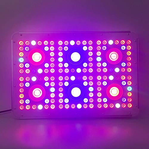 Full Spectrum Grow Light Hydroponic Greenhouse Switches Veg/Bloom 621W with High PPFD Led Grow Light for Indoor Plants