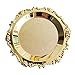 EXCEART Schmuckschale Runde Metallhandtuch Schmuck Tablett Aufbewahrungsschale Teller Teller Tee Tablett Obstschalen Schmuck Veranstalter Büro Wohnkultur Lagerung Golden