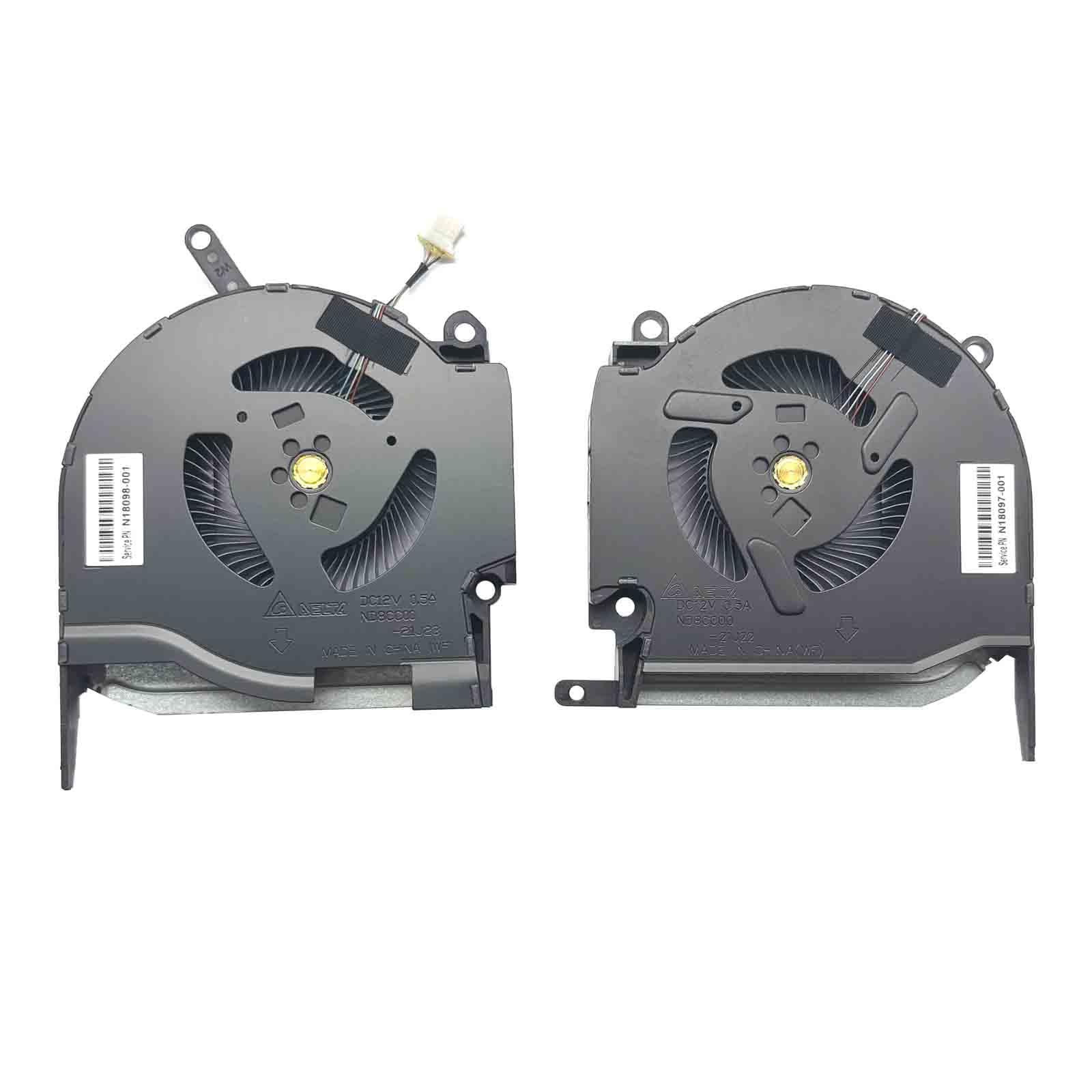 BestParts Ventola di raffreddamento CPU+GPU di ricambio per laptop da gioco HP Omen 16-K, 16-u000, 16-k0000 16-k0xxx da 16,2 pollici, P/N: N18097-001 N18098-001 (Nota: solo per RTX 3060/3070 serie
