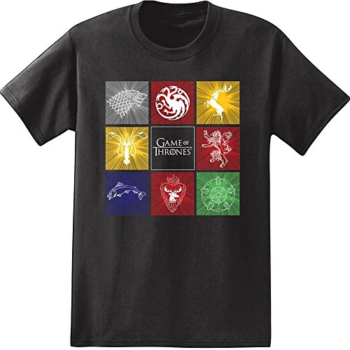 HBO de Juego de Tronos Hombres de Juego de Tronos House Sigils Camiseta - Negro -
