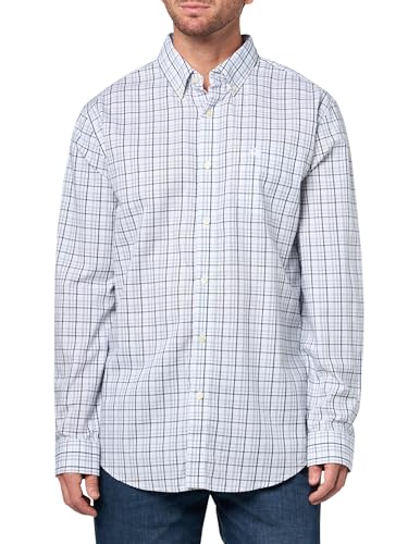 Dockers® Men's Signature Shirt Long Sleeve Classic Fit with Stain Defender®, Sailmore Lucent Plaid, Small - image 1