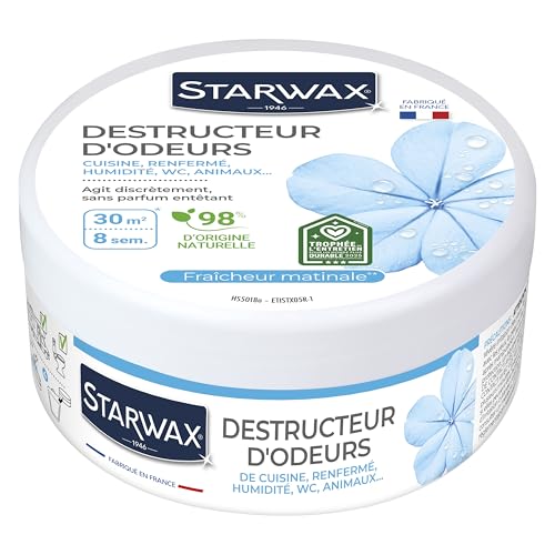 STARWAX - Destructeur d'odeurs - Elimine les odeurs de cuisine, de renfermé, d'humidité, WC,...