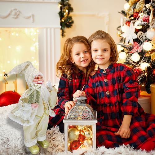 XFLYP Santa Claus Figurine, Father Christmas Standing Ornament, Holiday Statue, Ornament for Living Room Desktop Decor - Image 2