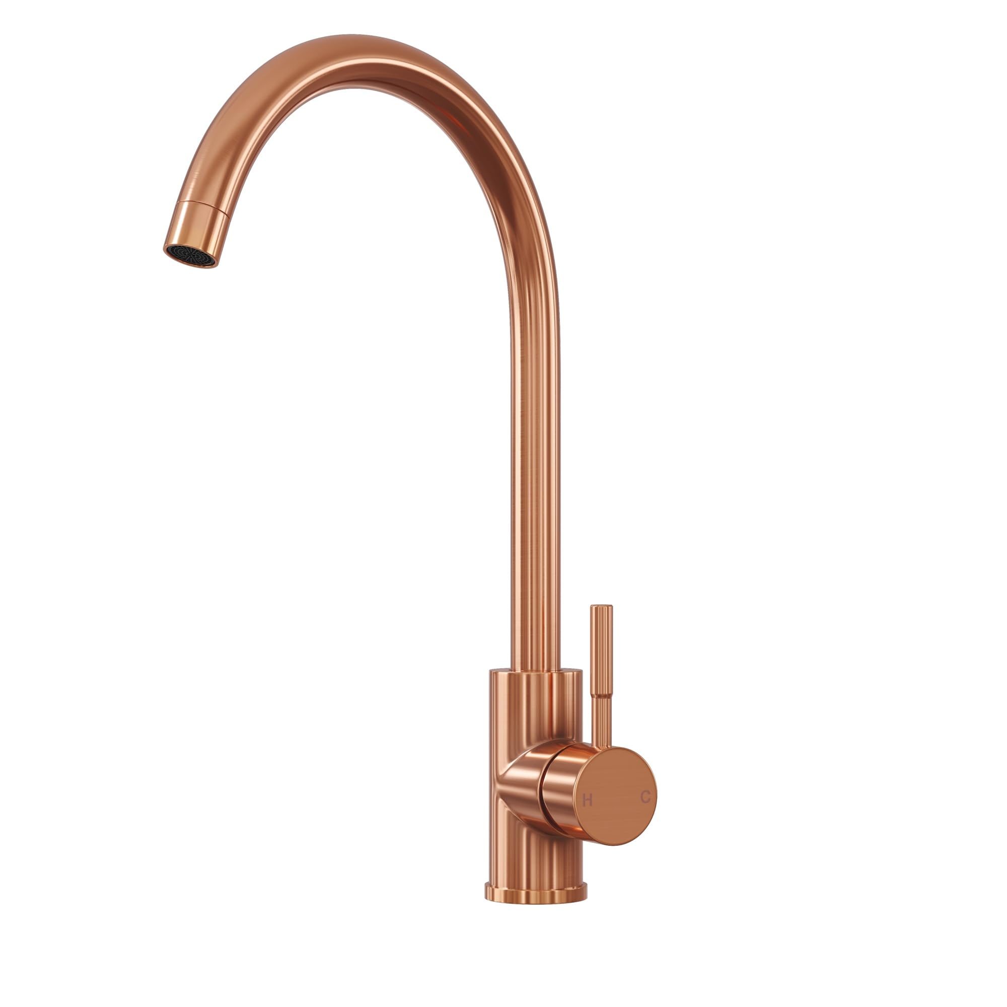 Liquida Copper Vt66rc Rose Single Lever Swivel Spout Kitchen Mixer Tap