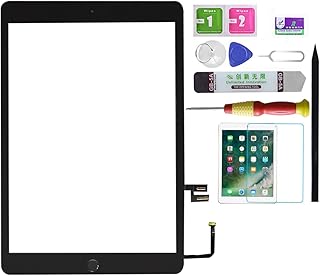 for iPad 7 7th Gen/8 8th Gen 2019 2020 iPad 10.2" Touch Screen Digitizer Replacement A2197 A2198 A2200 A2270 A2428 A2430 Front Touch Glass Assembly with Home Button+Adhesive+Toolkit,Black,