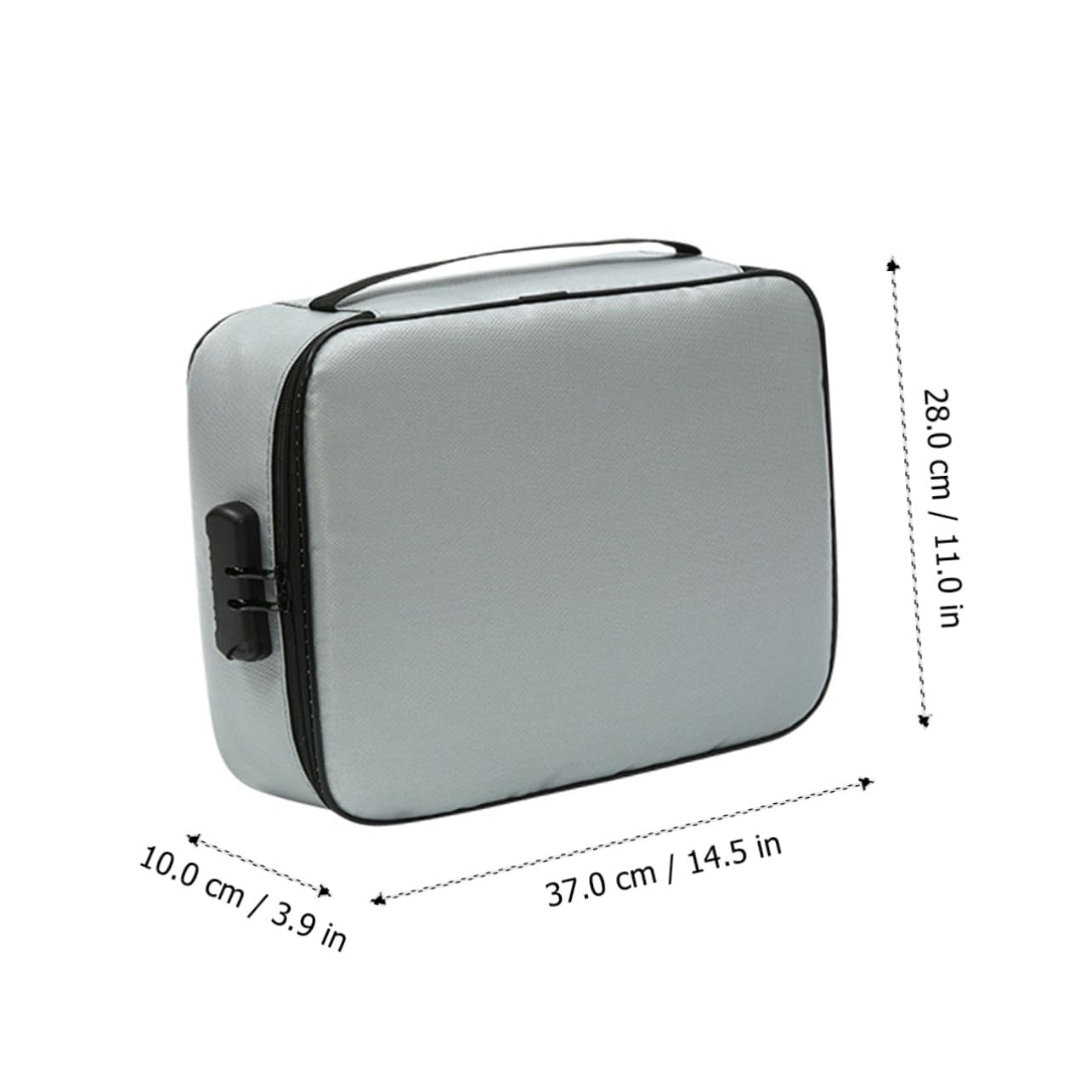 Borsa Portadocumenti Ignifuga Organizer da Viaggio con Cerniera Ignifuga e Serratura Codice per Documenti Carte e Oggetti di Valore