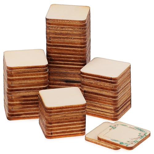 SUPVOX 300 Piezas de Madera Cuadrada Artesanal sin Terminar de Boj, Color Natural, 2.5 Cm X 2.5 Mm, para Manualidades, Bricolaje y Decoración, Suministros Versátiles para Proyectos