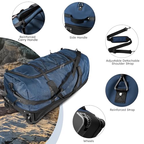 Vrtisa 110L Expandable Rolling Duffle