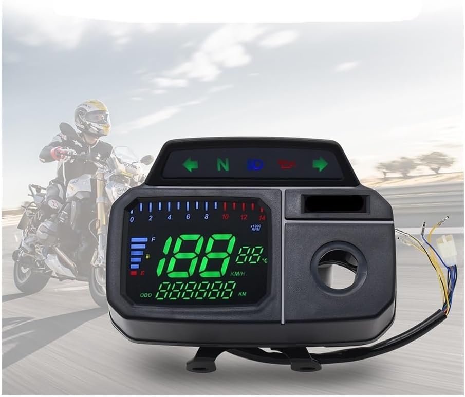 Speedometer Gauge 2024 Digital Motorcycle Speedometer Dashboard with 14000 RPM Tachometer for AX100 100cc AX 100