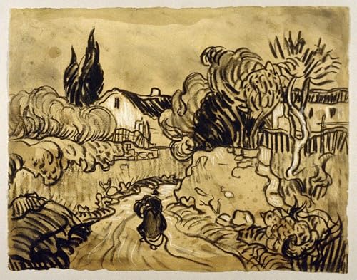 Tableaux Paysage d'Auvers Van Gogh impression sur toile 60x90cm de decoration murale salon