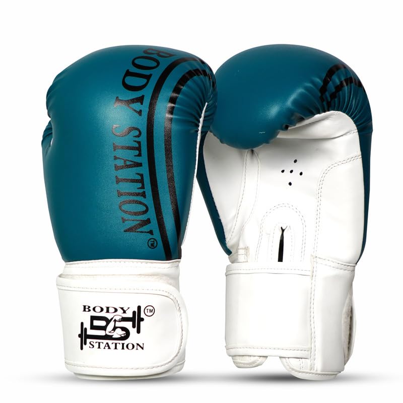 Image of Boxing Gloves - Faux Leather Training Gloves with Hook and Loop Velcro Closure for Long-Lasting Strength and Durability