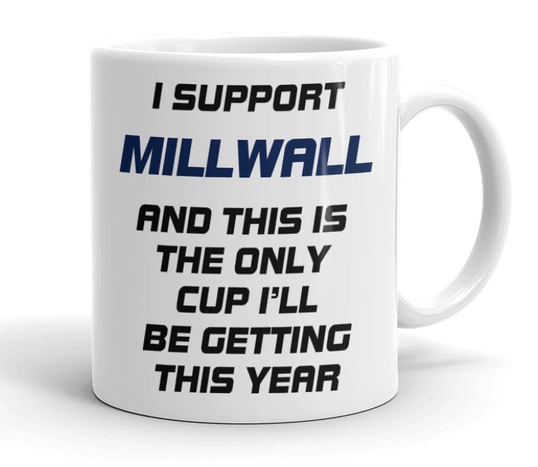 VIROSA Funny Football Mug – “Only Cup I’ll Be Getting This Year” – Gift for Millwall Fans, Dad, Friend or Colleague – 11oz Ceramic Coffee Cup – Funny Xmas, Birthday, Father’s Day Present — image 1