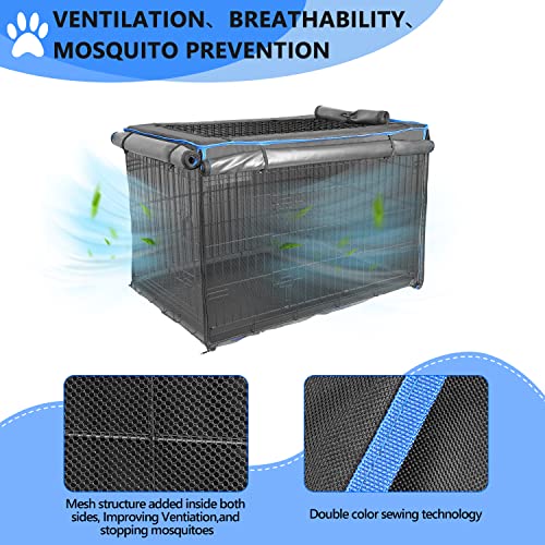 Double Door Dog Crate Cover 600d Oxford Kennel Kennel Covers with Waterproof Windproof Breathable Mesh Storage Pocket 48 Inch Cage Covers for Cat Large Dog Cucciolini Doodles Double door dog crate cover 600d oxford kennel kennel covers with waterproof windproof breathable mesh storage pocket 48 inch cage covers for cat large dog cucciolini doodles