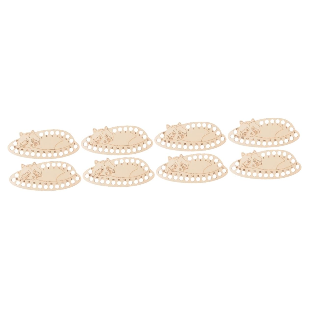 SHINEOFI 4 Set Tavola Avvolgitrice in Legno Filo Cucire Accessori Cucito Accessori per Cucito Organizzatore Punto Croce Fai da Te Organizer per Fili A Punto Croce di Legno 2 Pezzi * 4