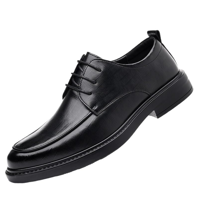 Men's Casual Work Office Business Oxford Shoes Mens Retro Comfortable Height Increasing Non-Slip Softsole Walking Dress Shoes