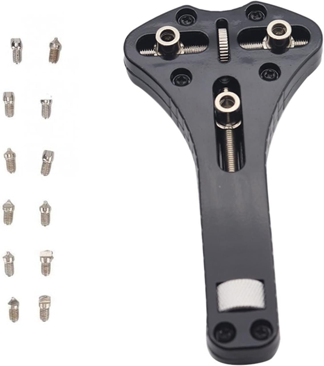 Abridor Universal de Tapa Trasera de Reloj de Tres mordazas, reemplazo de batería, removedor de Tapa Inferior, Kit de Herramientas de reparación de Relojes, Kit de Herramientas de reparación/30362