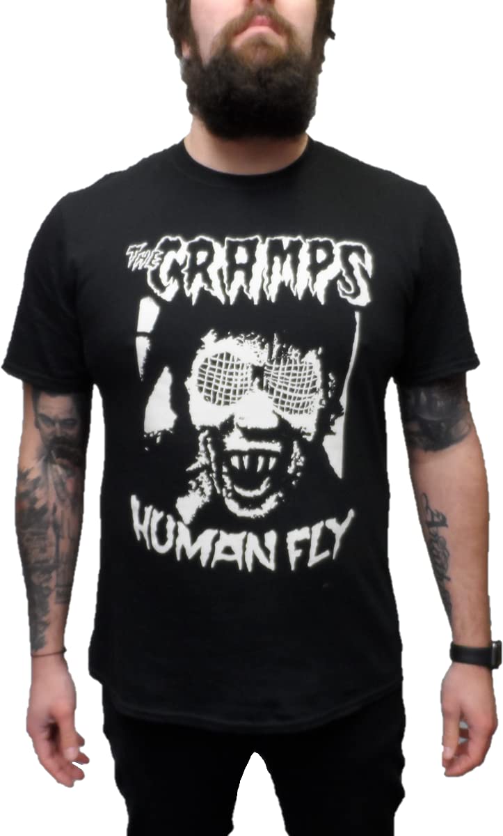 Mazeys Men's Human Fly Official The Cramps T Shirts (Large, )