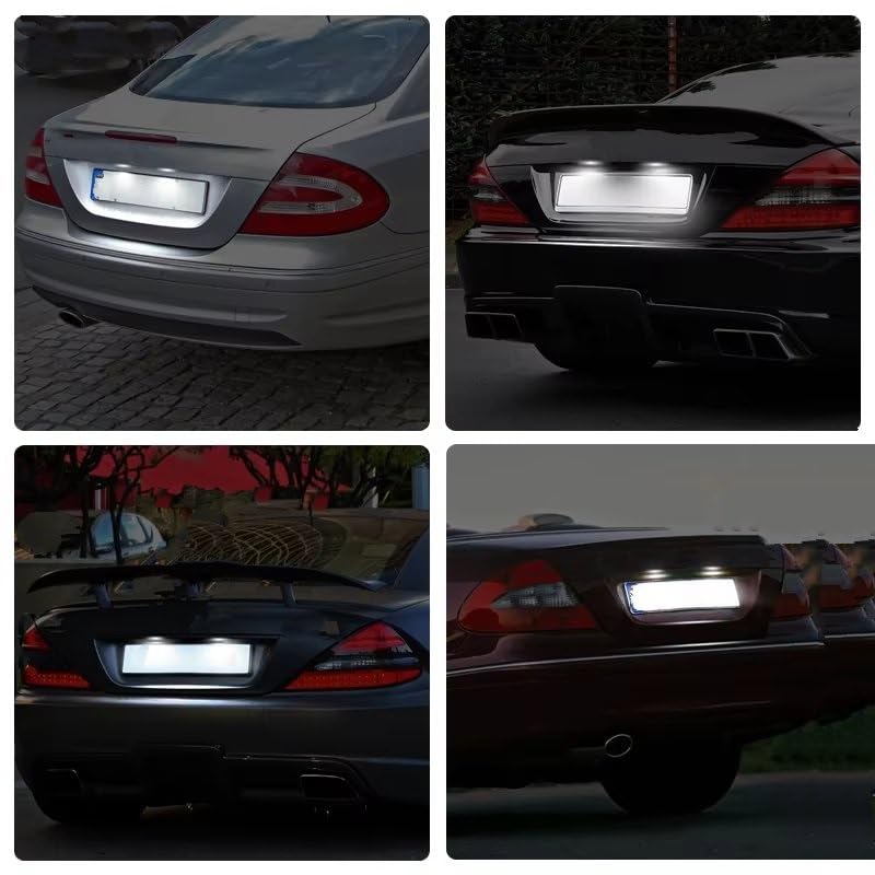 Lámpara de matrícula para Benz CLK-Class A209 2002-2010 juego de 2 piezas 5