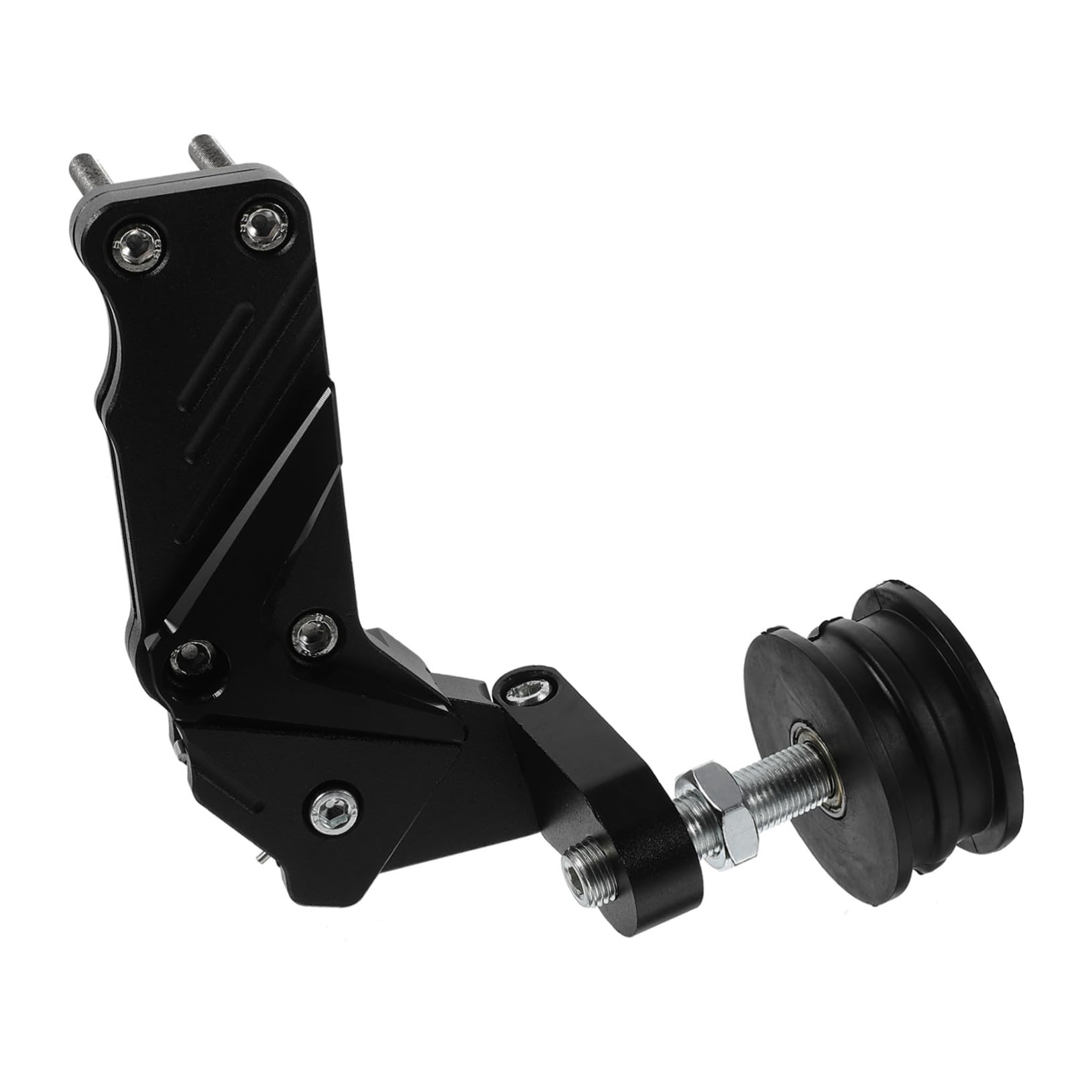 Tendeur de Chaîne Moto Noir 1500 Réglable Kit Tendeur de Chaîne Guide Anti-glissement Accessoire Moto pour Entretien Route et Hors-piste