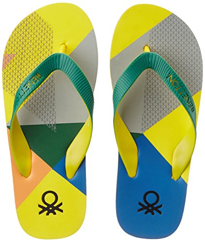 United Colors of Benetton Mens Yellow and Green Eva Flip-Flops and House Slippers - 6 UK (B014CQY1Z2) Amazon Price History, Amazon Price Tracker