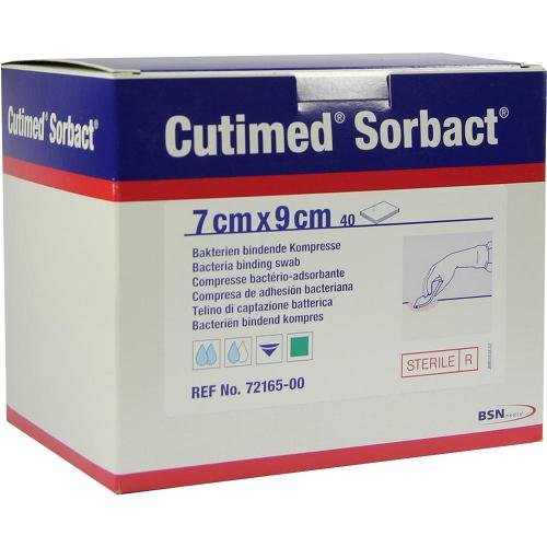 Cutimed Sorbact Kompressen 7x9 Cm 40 St