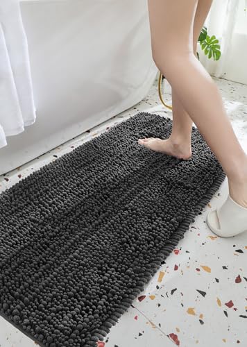 SOase Badteppich rutschfest waschbar, extra flauschig & saugfähig, Badteppich waschbar aus...