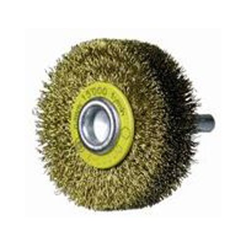 Osborn 0002507542 - Cepillo circular latón de alambre ondulado con vástago de 6 mm y filamento de diameter 0.20 mm (80x19x20)