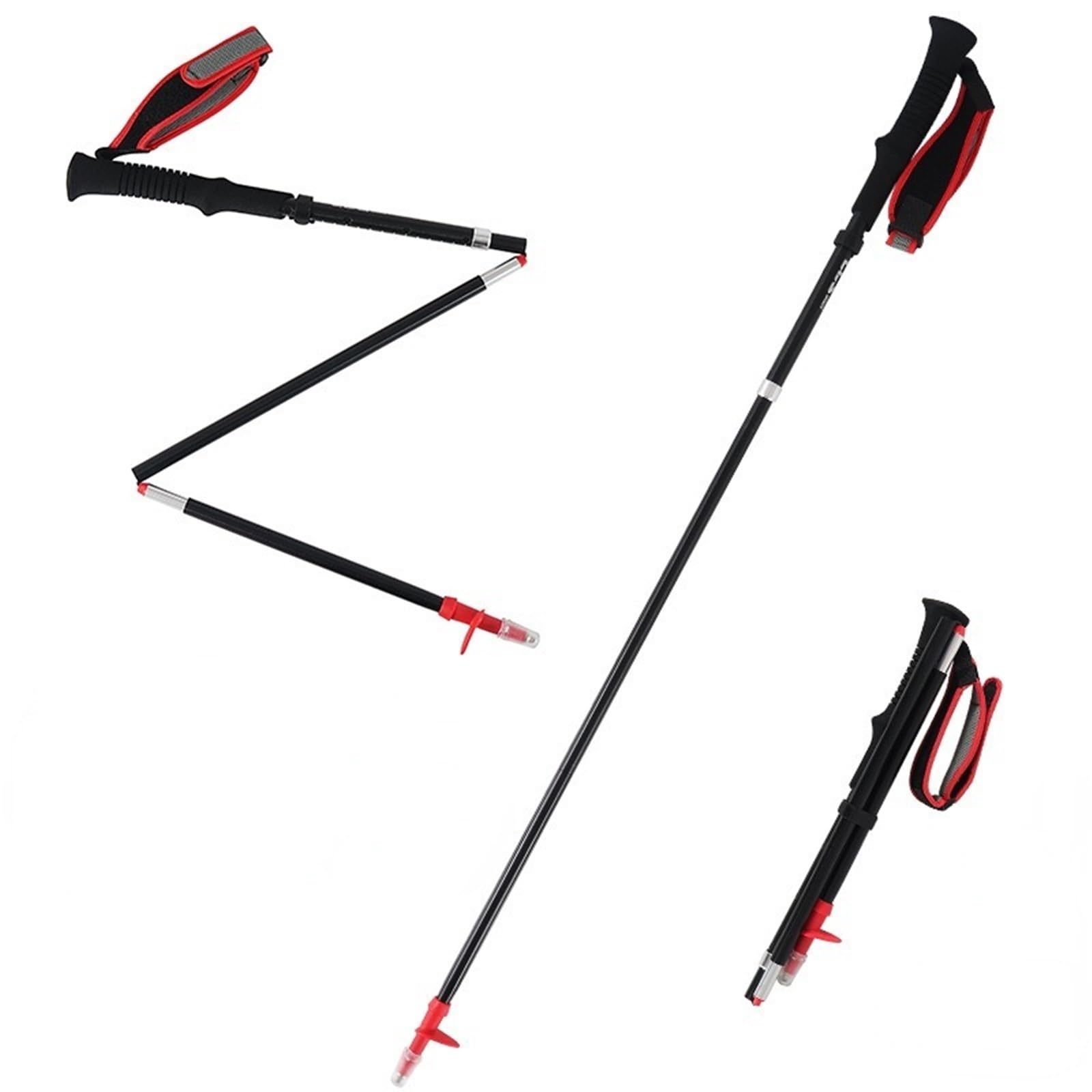 36-125cm Trail Running Pali Corda Sistema di Blocco Bastoni Da Passeggio 5 Sezioni Fibra di Carbonio Trekking Pole Trekking Campeggio Bastone Da Passeggiata