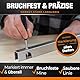 Tieflochmarker Bleistift Profi– Markierstifte Baustelle inkl. Köcher + 6 Ersatz minen + Spitzer, Perfekt als Bohrlochmarker & Baustellen oder Handwerker Bleistift, Robuster Zimmermannsbleistift Orange