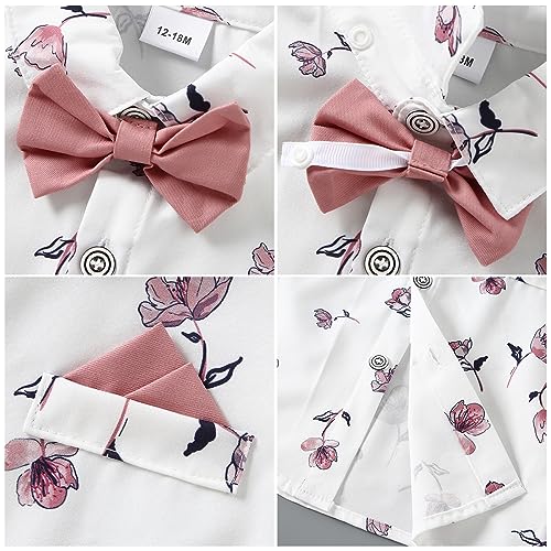 Nilikastta 5T Suits For Boys Boys Wedding Outfit Boys Suit Size Boys Formal Wear Shirt/Bowtie/Suspender Pants 4-5T thumb #4