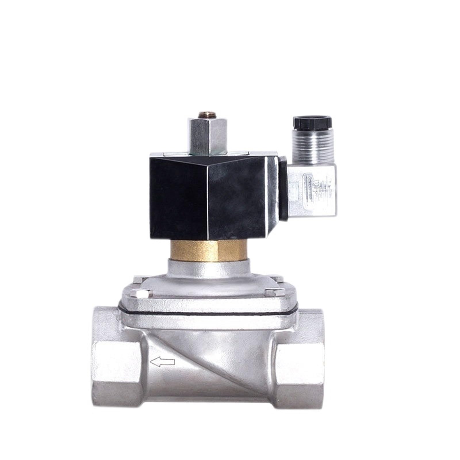 Électrovanne acier inoxydable 1-1/4 de haute résistance avec témoin lumineux LED 230V