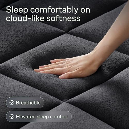 Image of Niagara Ultra Soft King Size Mattress Topper - Viscose Made from Bamboo Pillow Top Mattress Pad for Back Pain Relief - Naturally Cooling for Hot Sleepers, fits 6-18 inch Mattress, 600GSM, Black