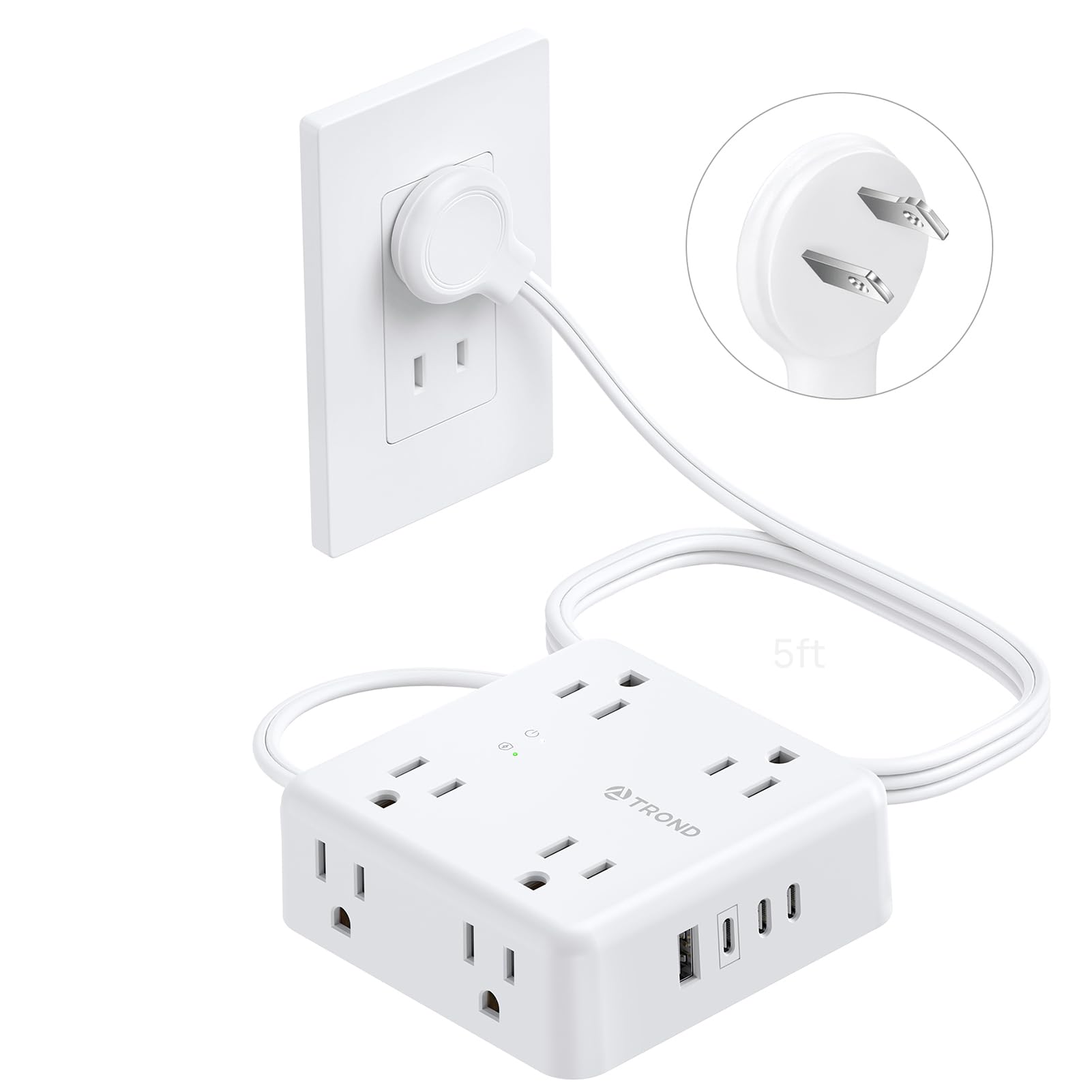 TROND 2 Prong Power Strip