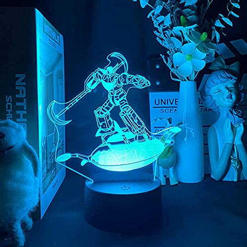 3D Anime Lamp Illusion Light Nightlight Japonais Ufo Robot Goldorak Chambre Led Veilleuse Lampe Pour Enfants Filles Cadeau D'Anniversaire Lampe De Bureau En Plus-Remote control