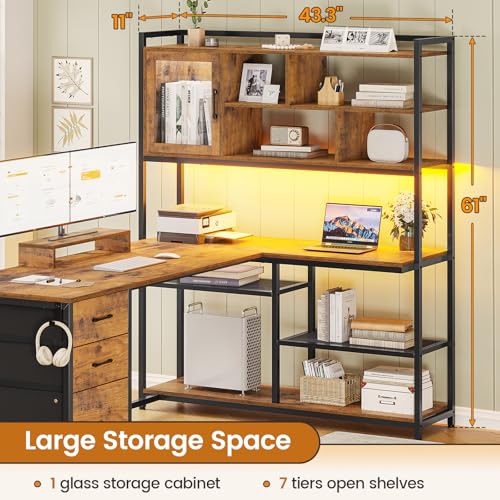 L shaped executive office desk