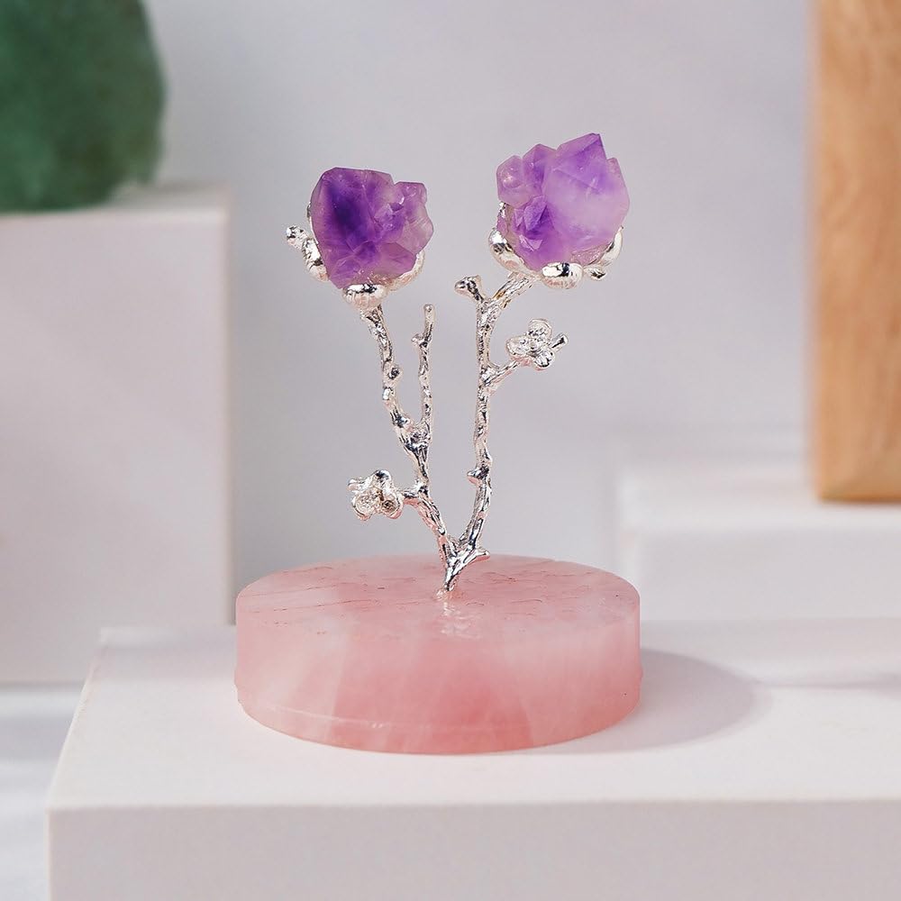Arbres Feng Shui en cristal d'améthyste pour harmoniser votre salon et bureau