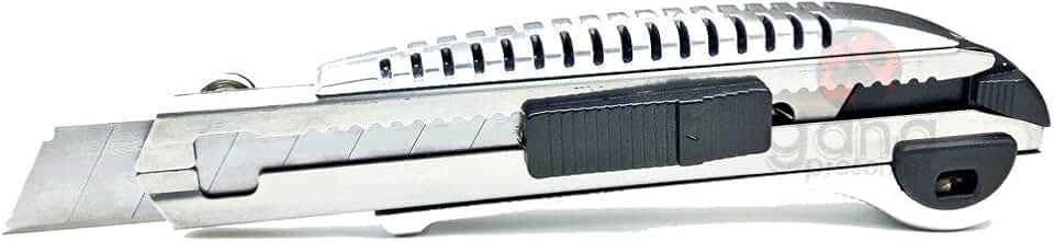 Estilete Profissional com 5 Lâminas Trava de Lâmina e Subida automática